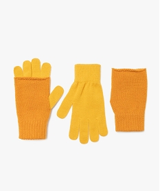 gants femme avec mitaine 3-en-1 brunF561201_1