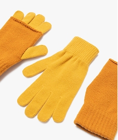 gants femme avec mitaine 3-en-1 brunF561201_2