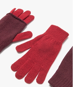 gants femme avec mitaine 3-en-1 rougeF561301_2