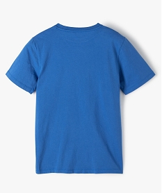 tee-shirt garcon a manches courtes a message bleuF561801_3