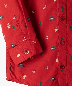 chemise bebe garcon speciale noel avec nœud papillon rougeF566201_2