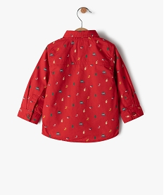 chemise bebe garcon speciale noel avec nœud papillon rougeF566201_3