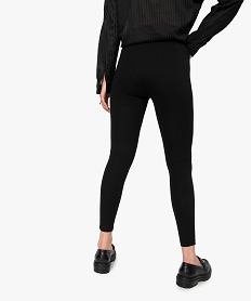 leggings femme avec zip decoratifs sur lavant noir leggings et jeggingsF568301_3