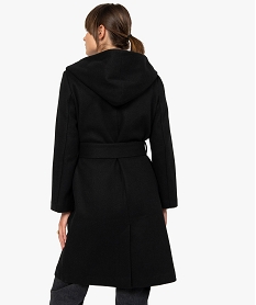 manteau femme avec grand col et capuche noirF569201_3
