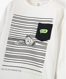 tee-shirt bebe garcon imprime – lulucastagnette blancF569901_2