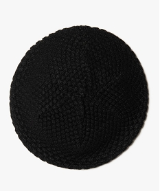 GEMO Béret femme en grosse maille fantaisie Noir