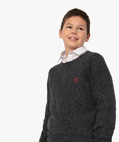 pull garcon en maille chinee grisF572601_1