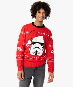 pull de noel homme avec motif stormtrooper- star wars rougeF573201_1