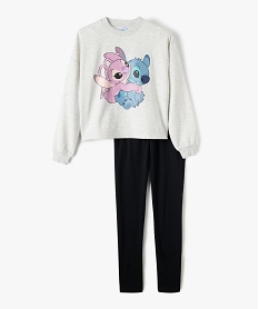 GEMO Pyjama fille molletonné - Lilo et Stitch Gris