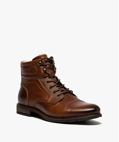 boots homme a lacets dessus cuir interieur chaud - taneo orange bottes et bootsF575701_2
