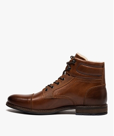 boots homme a lacets dessus cuir interieur chaud - taneo orange bottes et bootsF575701_3