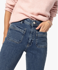 jean femme coupe droite avec poches plaquees gris pantalons jeans et leggingsF577801_2