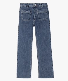 jean femme coupe droite avec poches plaquees gris pantalons jeans et leggingsF577801_4