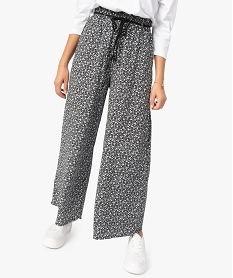 GEMO Pantalon femme ample et fluide à motifs Imprimé