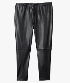 pantalon femme grande taille coupe slim imitation cuir noirF578501_4