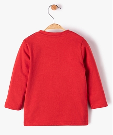 tee-shirt de noel bebe garcon a manches longues avec motif brillant rougeF579801_3