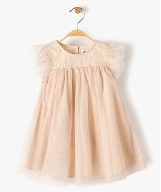 robe bebe fille a paillettes et tulle jauneF584101_1