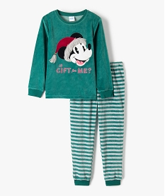 GEMO Pyjama garçon en velours motif Noël - Disney Vert