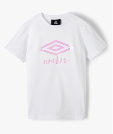 tee-shirt fille avec large logo brillant - umbro blancF589501_1