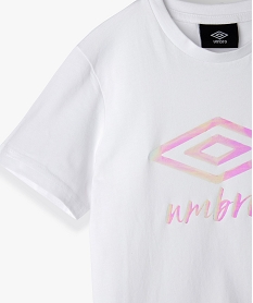 tee-shirt fille avec large logo brillant - umbro blancF589501_3
