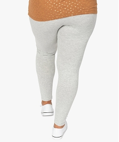 legging femme grande taille uni en coton stretch gris pantalonsF591701_3