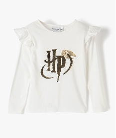 GEMO Tee-shirt fille avec motif en sequins – Harry Potter Beige