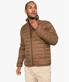 COMBI AOP/AOP BLOUSON MARRON