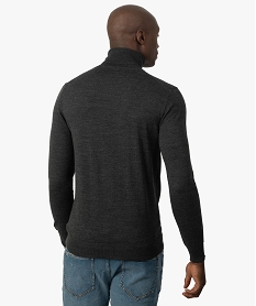pull homme a col roule 100 laine merinos grisF596601_3