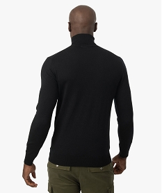 pull homme a col roule 100 laine merinos noirF596701_3