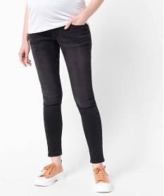 jean de grossesse slim 4 poches avec bandeau jersey noir slimF597001_1