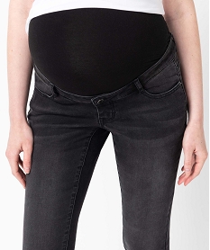 jean de grossesse slim 4 poches avec bandeau jersey noir slimF597001_2