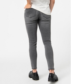 jean de grossesse slim 4 poches avec bandeau jersey gris slimF597101_3