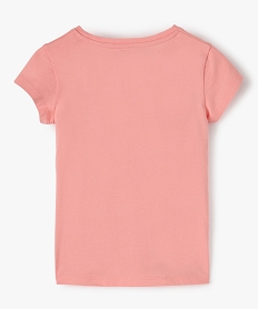 tee-shirt fille avec motifs girly roseF598101_3