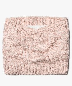 GEMO Echarpe fille forme snood avec fil pailleté et doublure chaude Rose