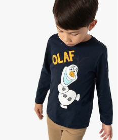 GEMO Tee-shirt garçon avec motif Olaf – La Reine des Neiges Bleu