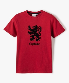 GEMO Tee-shirt garçon avec motif scintillant – Harry Potter Rouge