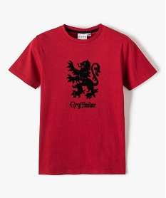GEMO Tee-shirt garçon avec motif scintillant – Harry Potter rouge standard