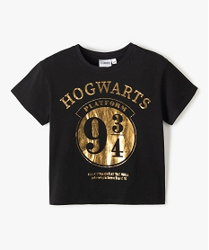 GEMO Tee-shirt fille avec motif brillant – Harry Potter noir standard