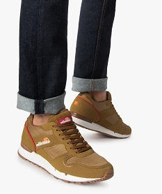 GEMO Baskets homme style retro running - Ellesse Elba marron vif