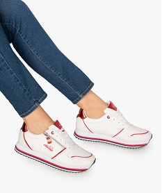 GEMO Baskets femme zippées à semelle épaisse - Ellesse Blanc