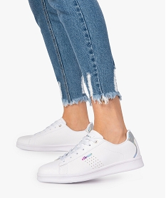 GEMO Tennis femme unies à lacets - Ellesse blanc chine