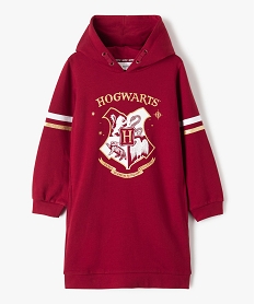 robe fille forme sweat a capuche – harry potter rougeF611001_1