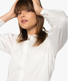 chemise femme avec epaules froncees beigeF613601_2
