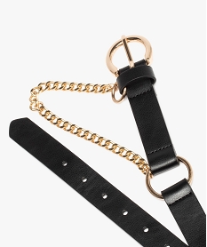 ceinture femme avec chainette en metal noirF619001_2