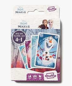 GEMO Jeu de cartes 4 en 1 Shuffle - La Reine des Neiges Bleu