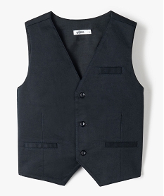 GEMO Gilet de costume garçon sans manches Noir