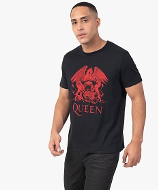 GEMO Tee-shirt homme à manches courtes imprimé - Queen Noir
