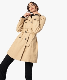 POLO BLANC MANTEAU BEIGE