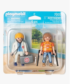 GEMO Jouet enfant Médecin et patient - Playmobil Multicolore