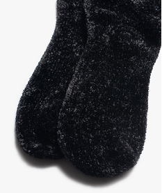 chaussettes en maille chenille douce et epaisse femme noir standardF637901_2